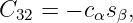 C32 = − cαsβ,

