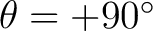 $\theta=+90^\circ$