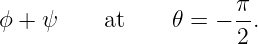                        π-
ϕ + ψ     at     𝜃 = − 2.
