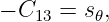 − C13 = s𝜃,
