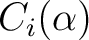 $C_i(\alpha)$