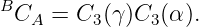 BC   = C  (γ)C (α ).
   A     3    3
