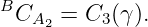 B
  CA2 =  C3(γ).
