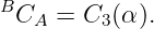 BCA  = C3 (α ).
