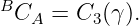 B
 CA  = C3 (γ).
