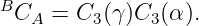 BCA  = C3 (γ)C3(α ).
