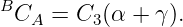 BC   = C  (α +  γ).
   A     3

