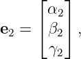     ⌊α  ⌋
     ⌈  2⌉
e2 =   β2  ,
       γ2
