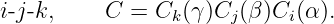 i- j-k,    C = Ck (γ)Cj(β )Ci(α).
