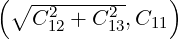 ( )
∘ -2-----2-
C12 + C 13,C11
