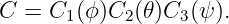 C = C  (ϕ)C (𝜃)C  (ψ).
      1     2    3
