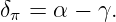 δπ = α − γ.
