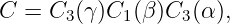 C  = C3 (γ)C1(β )C3 (α),
