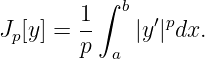          ∫
       1   b  ′ p
Jp[y ] =--    |y | dx.
       p  a
