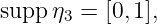 supp η3 = [0,1],
