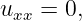 uxx = 0,
