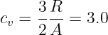 c  = 3-R- = 3.0
 v   2 A
