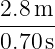 2.8m
------
0.70s