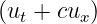 (ut + cux )