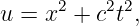 u = x2 + c2t2,
