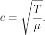     ∘ ---
       T-
c =    μ.
