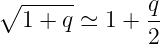 ∘ -----       q-
  1 + q ≃ 1 + 2
