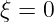 ξ = 0

