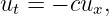 ut = − cux,
