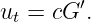 u  = cG ′.
 t
