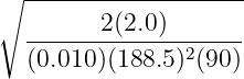 ∘ --------------------
2(2.0)
(0.010)(188.5)2(90-)