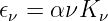 𝜖ν = α νK ν
