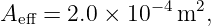 Ae ff = 2.0 × 10−4m2,
