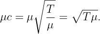       ∘  ---
         T-   ∘ ---
μc = μ   μ =    T μ.
