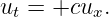 u  = +cu  .
  t      x
