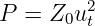 P =  Z0u2t
