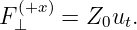 F⊥(+x )= Z0ut.
