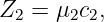 Z  = μ c ,
 2    2 2
