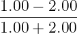 1.00-−--2.00-
1.00 + 2.00
