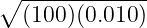 ∘ ------------
  (100)(0.010)