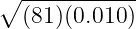 ∘ -----------
  (81)(0.010)