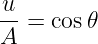 u-
A  = cos𝜃
