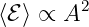 ⟨ℰ ⟩ ∝ A2
