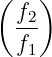 (   )
  f2-
  f1