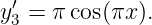 y′3 = π cos(πx).

