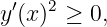 y ′(x)2 ≥ 0,

