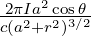 2πIa2cos𝜃
c(a2+r2)3∕2
