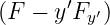 (F  − y′Fy′)