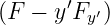        ′
(F −  yFy ′)