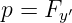 p = Fy ′
