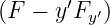 (F  − y′Fy′)